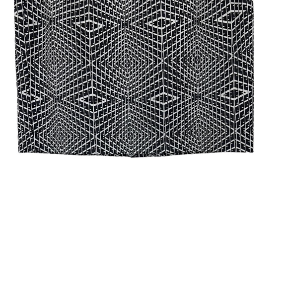 Halogen Pencil Skirt Geometric Black White 12 - Picture 4 of 12